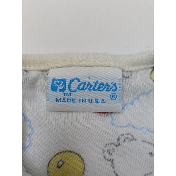 Carter's Balloon Bear Sleepsack Hat Blanket 90s Baby Clothes USA Cotton Vintage - Picture 6 of 12